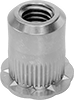 Twist-Resistant Rivet Nuts For Soft Materials