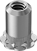 Twist-Resistant Rivet Nuts For Soft Materials