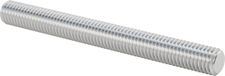 Image of Product. Front orientation. Aluminum Threaded Rod, 1/2"-13 Thread Size, 5" Long.