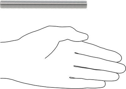 Image of Product. Side1 orientation. Contains SizingReference. Aluminum Threaded Rod, 1/2"-13 Thread Size, 5" Long.