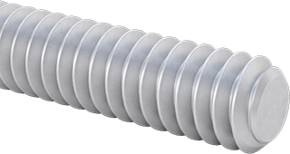 Image of Product. Front orientation. Aluminum Threaded Rod, 10-24 Thread Size, 6 Feet Long.