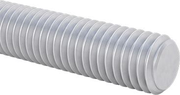 Image of Product. Front orientation. Aluminum Threaded Rod, 1/2"-13 Thread Size, 6 Feet Long.