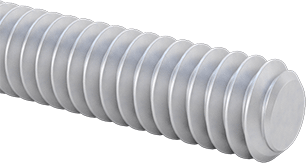 Image of Product. Front orientation. Aluminum Threaded Rod, 3-48 Thread Size, 6 Feet Long.