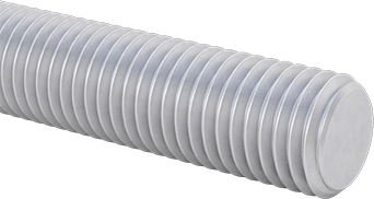 Image of Product. Front orientation. Aluminum Threaded Rod, 5/16"-24 Thread Size, 6 Feet Long.