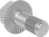 Steel Serrated-Flange Thread-Locking Hex Head Screws