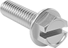 Low-Strength Steel Flanged Hex Head Screws with Slotted Drive