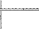 Image of Product. Aluminum Head. Front orientation. Squares. T-Profile Squares, Inch, Aluminum Head.