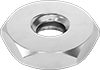 Left-Hand-Thread Thin-Profile Hex Nuts
