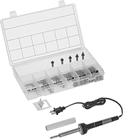Image of Product. Front orientation. Threaded Inserts. Tapered Heat-Set Threaded Insert Assortments with Installation Tools.