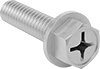 Low-Strength Steel Flanged Hex Head Screws with Phillips Drive