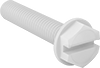 Plastic Flanged Hex Head Screws with Slotted Drive