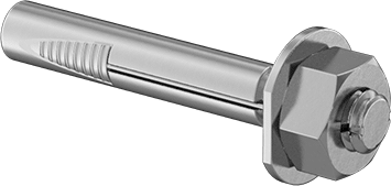 Image of Product. Front orientation. Vibration-Resistant Wedge Anchor for Concrete, 1/4" Diameter, 1-3/4" Long.
