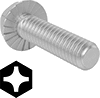 Low-Strength Steel Serrated-Flange Hex Head Screws with Phillips Drive