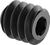 Thread-Locking Steel Flat-Tip Set Screws