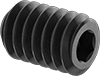 Thread-Locking Steel Flat-Tip Set Screws