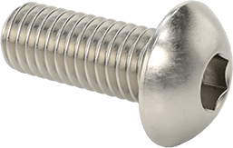 Image of Product. Front orientation. 316 Stainless Steel Button Head Hex-Drive Screws, M3 x 0.5 mm Thread Size, 8 mm Long.