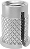 Screw-to-Expand Press-In Threaded Inserts For Through Holes in Plastic
