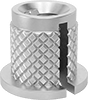 Screw-to-Expand Press-In Threaded Inserts For Through Holes in Plastic