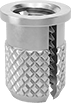 Image of Product. Bottom orientation. Threaded Inserts. Screw-to-Expand Press-In Threaded Inserts for Plastic, Flanged Profile.