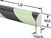 Image of Product. Front orientation. Contains Annotated. Surface Guards. Glow-in-the-Dark Surface Guards.