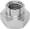 Metric Stainless Steel Flex-Top Locknuts for Heavy Vibration