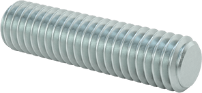 Image of Product. Front orientation. Low-Strength Zinc-Plated Steel Threaded Rod, M3 x 0.5 mm Thread Size, 12 mm Long.