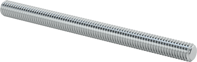Image of Product. Front orientation. Low-Strength Zinc-Plated Steel Threaded Rod, M6 x 1 mm Thread Size, 80 mm Long.
