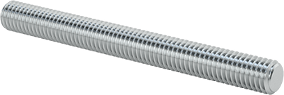Image of Product. Front orientation. Low-Strength Zinc-Plated Steel Threaded Rod, M8 x 1.25 mm Thread Size, 80 mm Long.