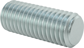 Image of Product. Front orientation. Low-Strength Zinc-Plated Steel Threaded Rod, M12 x 1.75 mm Thread Size, 30 mm Long.