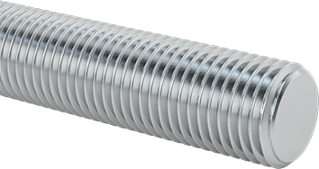 Image of Product. Front orientation. Low-Strength Zinc-Plated Steel Threaded Rod, M36 x 4 mm Thread Size, 300 mm Long.