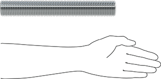 Image of Product. Side1 orientation. Contains SizingReference. Low-Strength Zinc-Plated Steel Threaded Rod, M42 x 4.5 mm Thread Size, 300 mm Long.