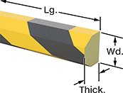 Image of Product. Front orientation. Contains Annotated. Surface Guards. High-Visibility Surface Guards, Style 4.
