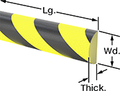 Image of Product. Front orientation. Contains Annotated. Surface Guards. High-Visibility Surface Guards, Style 3.