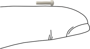 Image of Product. Side1 orientation. Contains SizingReference. Narrow Fillister Head Slotted Screws, Plastic, High-Profile, 0-80 Thread, 1/4" Long.