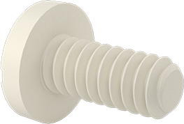 Image of Product. Back orientation. Plastic Binding Head Slotted Screws, 4-40 Thread, 1/4" Long.