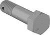 Image of Product. Front orientation. Hex Head Screws. Steel Cotter-Pin-Locking Hex Head Screws, Partially Threaded.