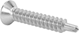 Image of Product. Back orientation. Tapping Screws. Tamper-Resistant Torx Steel Flat Head Drilling Screws.