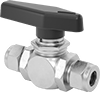 Panel-Mount On/Off Valves with Compression Fittings