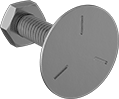 Image of Product. Back orientation. Elevator Bolts. Medium-Strength SAE Grade 5, Square Neck.