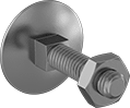 Image of Product. Front orientation. Elevator Bolts. Medium-Strength SAE Grade 5, Square Neck.