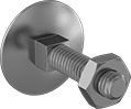 Image of Product. Front orientation. Elevator Bolts. Square Neck, SAE Grade 5 Fastener.
