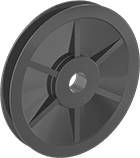 Image of Product. Front orientation. Pulleys. Pulleys for Wire Rope—For Horizontal Pulling, Style H.