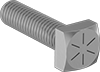 Image of Product. Front orientation. Square Head Screws. High-Strength SAE Grade 8 Steel Square Head Screws.