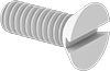 Extreme-Temperature Chemical-Resistant PTFE Slotted Flat Head Screws