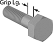 Image of Product. Front orientation. Contains Annotated. Hex Head Screws. High-Pressure Steel Heavy Hex Head Screws, Partially Threaded.