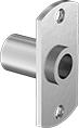 Image of Product. Front orientation. Quick-Release Pin Receptacles. Surface-Mount Quick-Release Pin Receptacles, Oval Mounting Flange.
