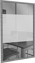 Image of ProductInUse. Side1 orientation. Window Film. Privacy Window Film, Semi-Clear.