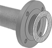Image of ProductInUse. Front orientation. Pipe Gaskets. Oil-Resistant Aramid-Reinforced Buna-N Pipe Gaskets.
