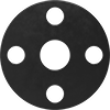 Chemical-Resistant Viton Fluoroelastomer Pipe Gaskets with Bolt Holes