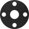 Chemical-Resistant Viton Fluoroelastomer Pipe Gaskets with Bolt Holes